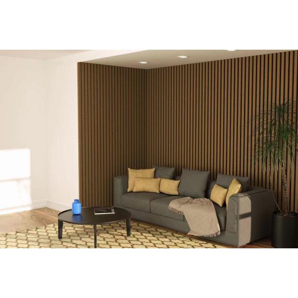 Quality Linear Wood Slats Fireproof Decorate Wood Acoustic Panels Sound Absorbing for sale