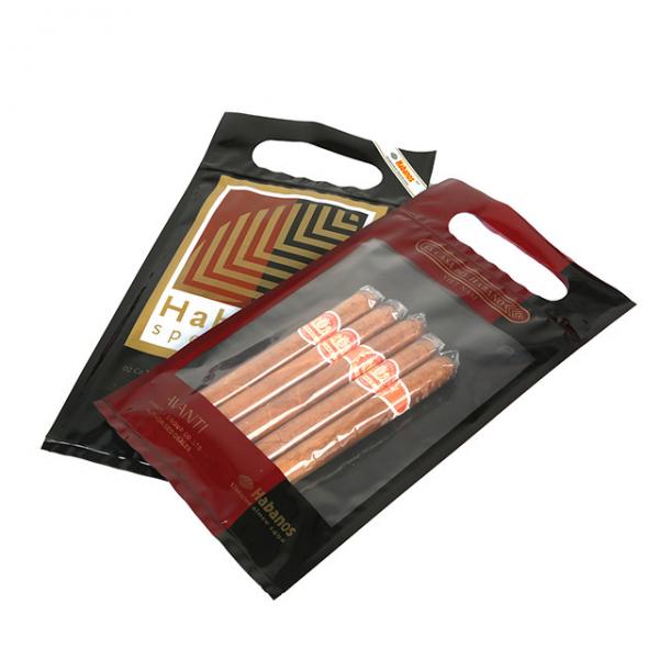 Quality Wholsale Custom Printed Cheap Resealable Plastic Cigar Humidity Bags for sale