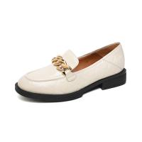 China Single Shoes British Style Small Leather Shoes Women'S New Thick Bottomed Muffin High Flat Bottomed Trendy factory