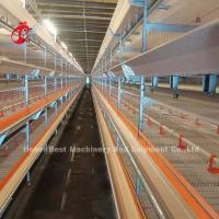 China Best Galvanized  3 Tiers 96 Birds Layer Battery Cage System In Kenya Farm Mia factory