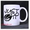 China Custom Just Do It Personalized Office Home Mugs Beer Coffee Mug White Cups Ceramic Gifts factory