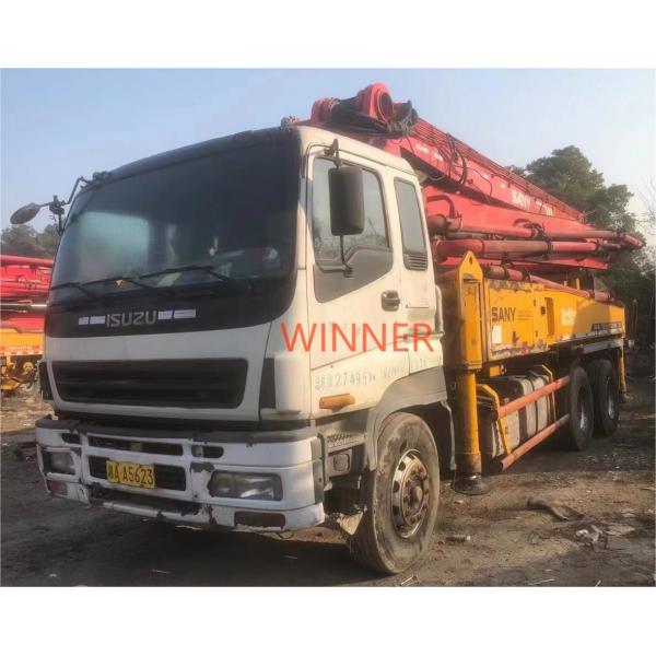 Quality 2011 Used Concrete Pump Truck Mounted 37m 4 Axle With Isuzu Chassis for sale