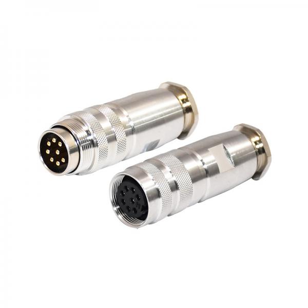 Quality Connector M16 Female Shielded Metal M16 8pins Circular Connector Assembly Type for sale
