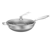 China 32cm  Chinese manufacturer nonstick sauce pan with induction base global household skillet pan with glass cover factory