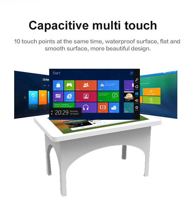 Intelligent Conference Restaurant Interactive Top Smart Digital Multi-Function LCD Indoor Monitor Touch Coffee Table