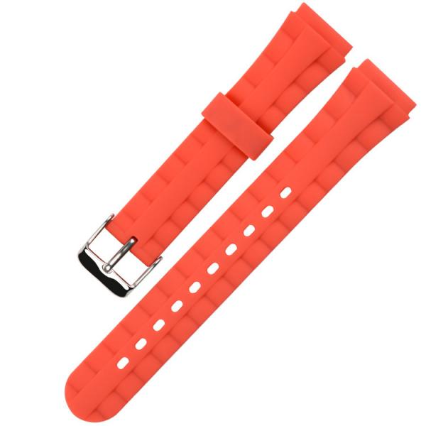 Quality 20x18mm Silicone Rubber Watch Strap Bands Breathable Red Color for sale