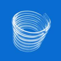 Quality Spiral Clear Fused Quartz Tubing Custom 100-500mm Length Heat Resistant for sale