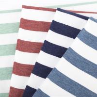 Quality Durable Striped Textured Fabric , Combed 175cm Color Stripe Fabric for sale