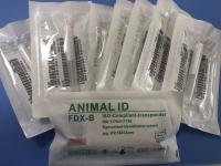 China 1.4*8mm ISO Transponder Microchip , Portable Pet ID Chip For Dog / Cat factory