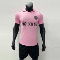 China Pink Durable Breathable Polyester Player Edition Jersey Logo Printing for sale