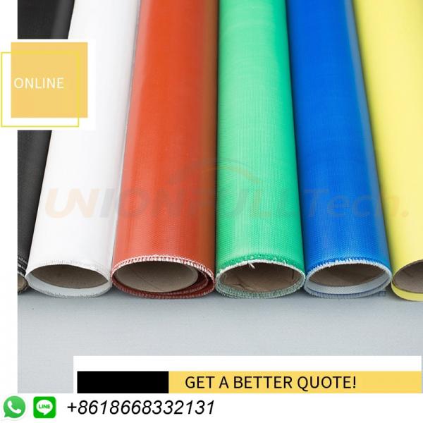 Quality Colored1 Silicone Coated Glass Fiber Fabric Heat Insulation 15oz For Insulation Jackets for sale