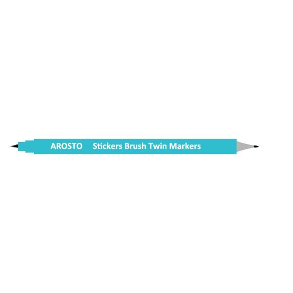 Quality Brush Twin Marker Pen for sale