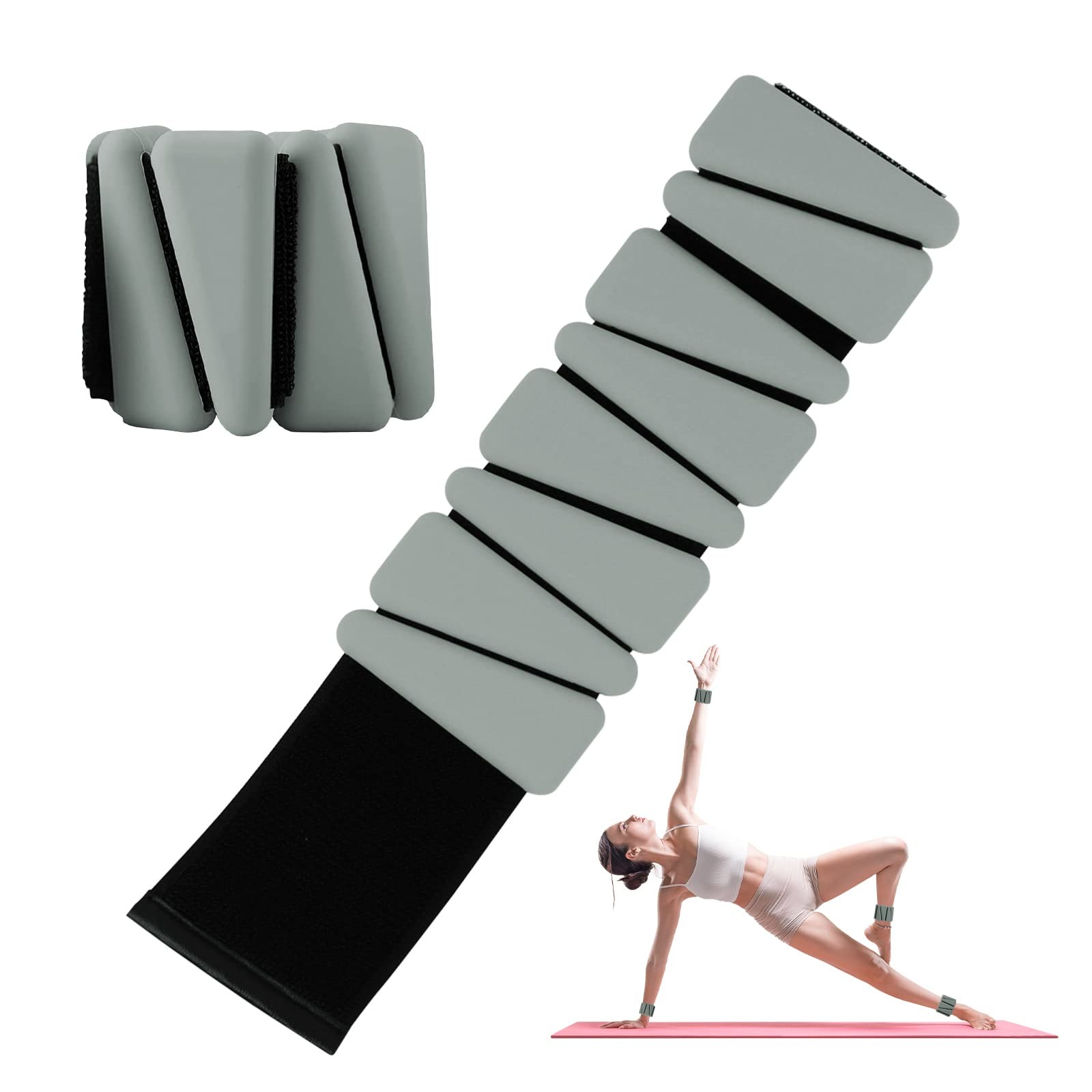 China 2Lbs Silicone Adjustable Ankle Wrist Weights For Home Gym Use Yoga Dance Pilates factory