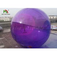 Quality Purple / Blue Large 1.0mm PVC Inflatable Walk On Water Ball 2m Diameter For Pool for sale