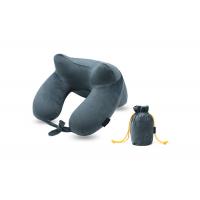 China Soft U Shaped Travel Pillow , Inflatable Airplane Neck Pillow 6P Certification factory