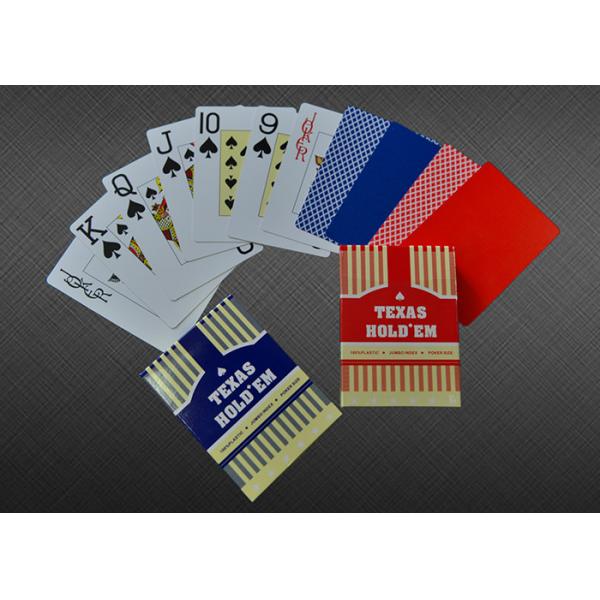 Quality Home Plastic Coated Playing Cards , 100% Plastic Custom Playing Cards PMS Color for sale