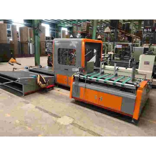 Quality Orange Automatic Box Gluing Machine 1600kg for Corrugated Box CE for sale