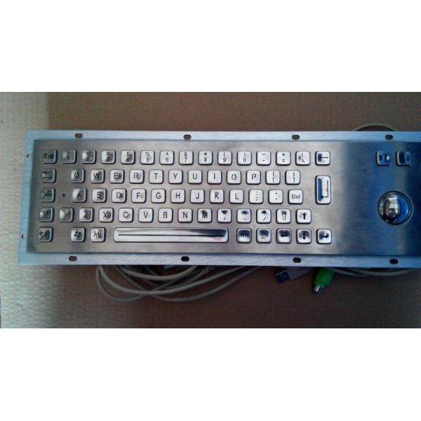 Quality IP65 Stainless Steel keyboard 65 Keys Backlit Numeric Keypad With Trackball for sale