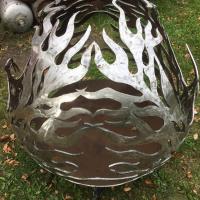China ISO9001 Steel Fire Pits 4.9ft Sphere Fire Pit Corten Steel factory