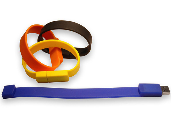 China Colorful Wristband PVC USB flash Drive Silicon Bracelet USB stick 8Gb for sale