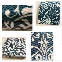 China Floral Printed Flannel Bed Blanket , Dyed Flannel Fleece Blanket OEM / ODM Service factory