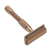 China Stainless Steel Hair Shaving Razor Rose Gold Safety Double Sided Design factory