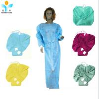 China PP PE Disposable Isolation Gown Impervious With Sleeve Knitted Cuff factory