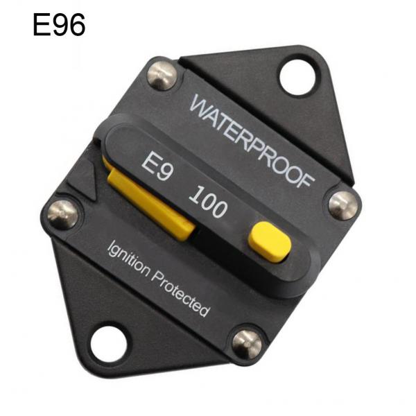 Quality E9 Panel Mount Hi-Amp Circuit Breaker Manual Reset Waterproof Ignition Protected for sale