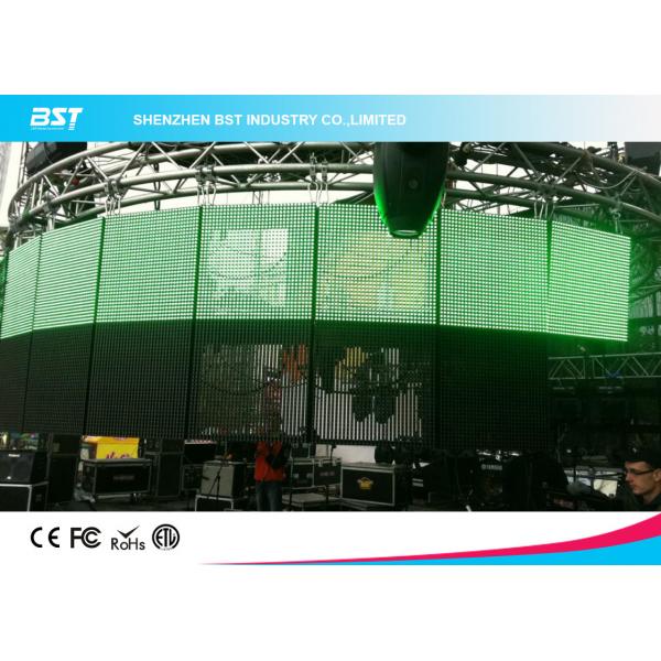 Quality HD Flexible Video Led Display P7.81 Transparent Led Panel For Hotel / Bank for sale