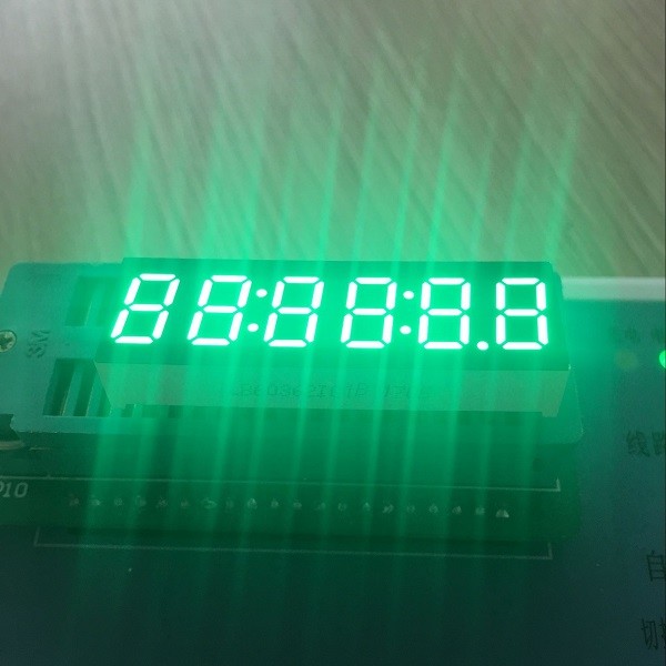Quality Long Lifetime Digital Clock Display Pure Green 0.36" 6 Digit For Instrument for sale