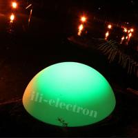 Quality PE Plastic LED Half Sphere Light Rechargeable For Christmas Decor for sale