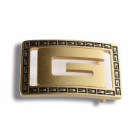 China Custom Belt Buckle Hardware Clasp Embossed Round Metal Strap factory