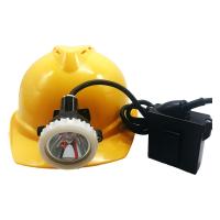 China IP67 LED Miner Cap Lamp , 10000 Lux 3.7V Corded Underground Mining Lamp factory