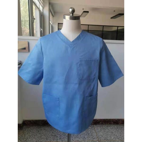 Quality CE ISO S-XXXL Disposable Scrubs Top And Bottom SMS Scrub Suit For Nurses for sale