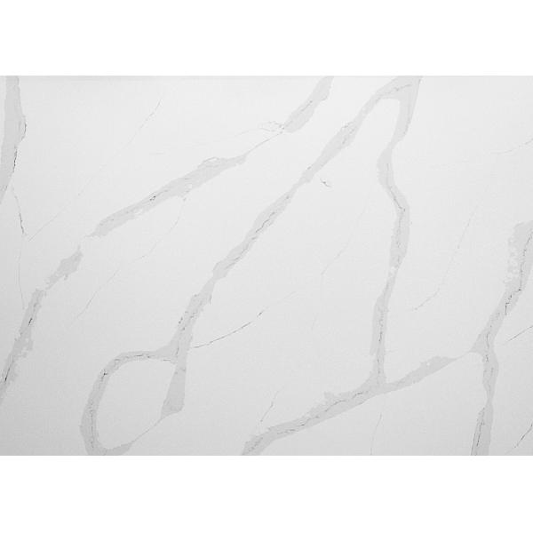 Quality High Hardness White Gray Quartz Countertops Engineered Quartz Tile Anti Slip for sale