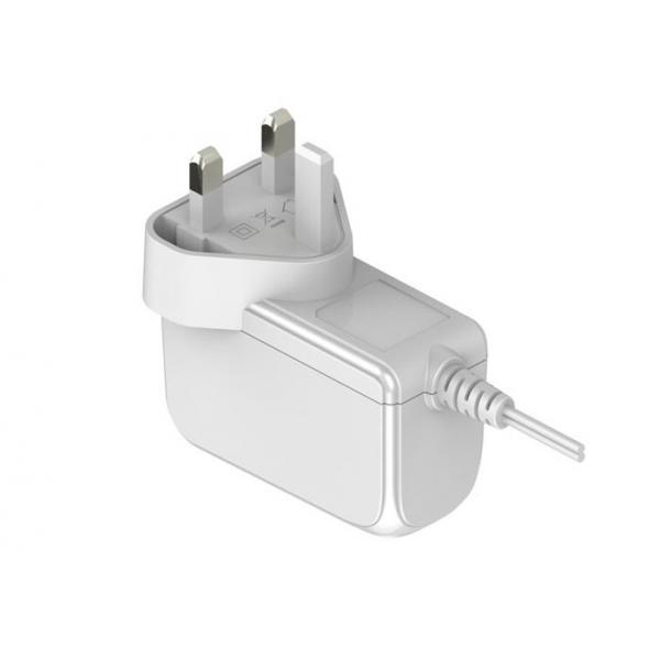 Quality White 3 UK Plug Universal AC Power Adapter , 24w AC DC Power Supply for sale
