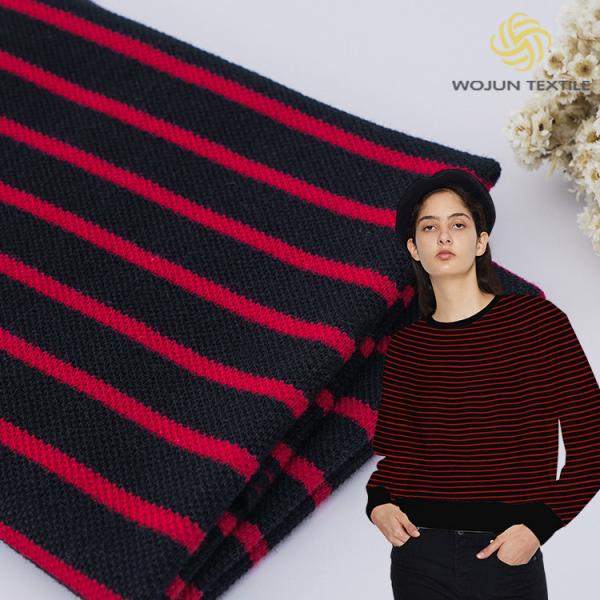 Quality 320g Yarn Dyed Stripe Knit Fabric for sale