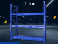 China 1 Ton / Layer Warehouse Storage Shelves Steel Pallet Racks For Commercial Furniture factory