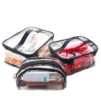 China Travel Luggage Pouch Custom Plastic Bags Printing Logo Transparent For Make Up Cosmetic factory