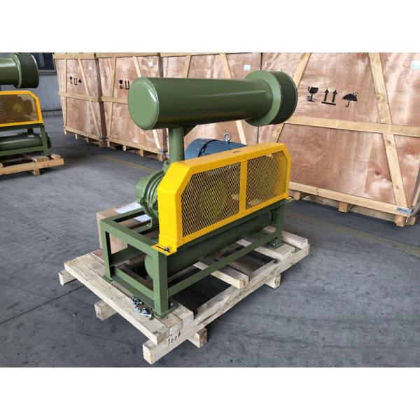 Quality 1.5KW-15KW BK Type Three Lobes Roots Blower Of Army Green With Low Noise for sale