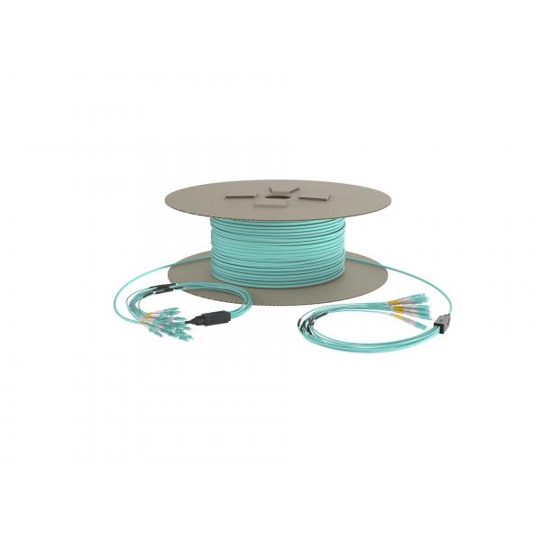 Quality LSZH Fan Out Fiber Optic Cable OM3 Pre Terminated Fiber Optic Cable for sale