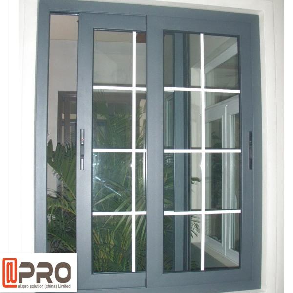 Quality America Style Aluminum Single Tempered Glass Windows And Door Anti - Aging for sale