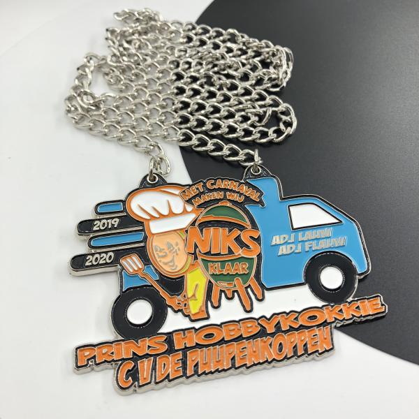 Quality Truck Car Custom Enamel Medals Zinc Alloy Trophies Medals With Nickel Chain for sale