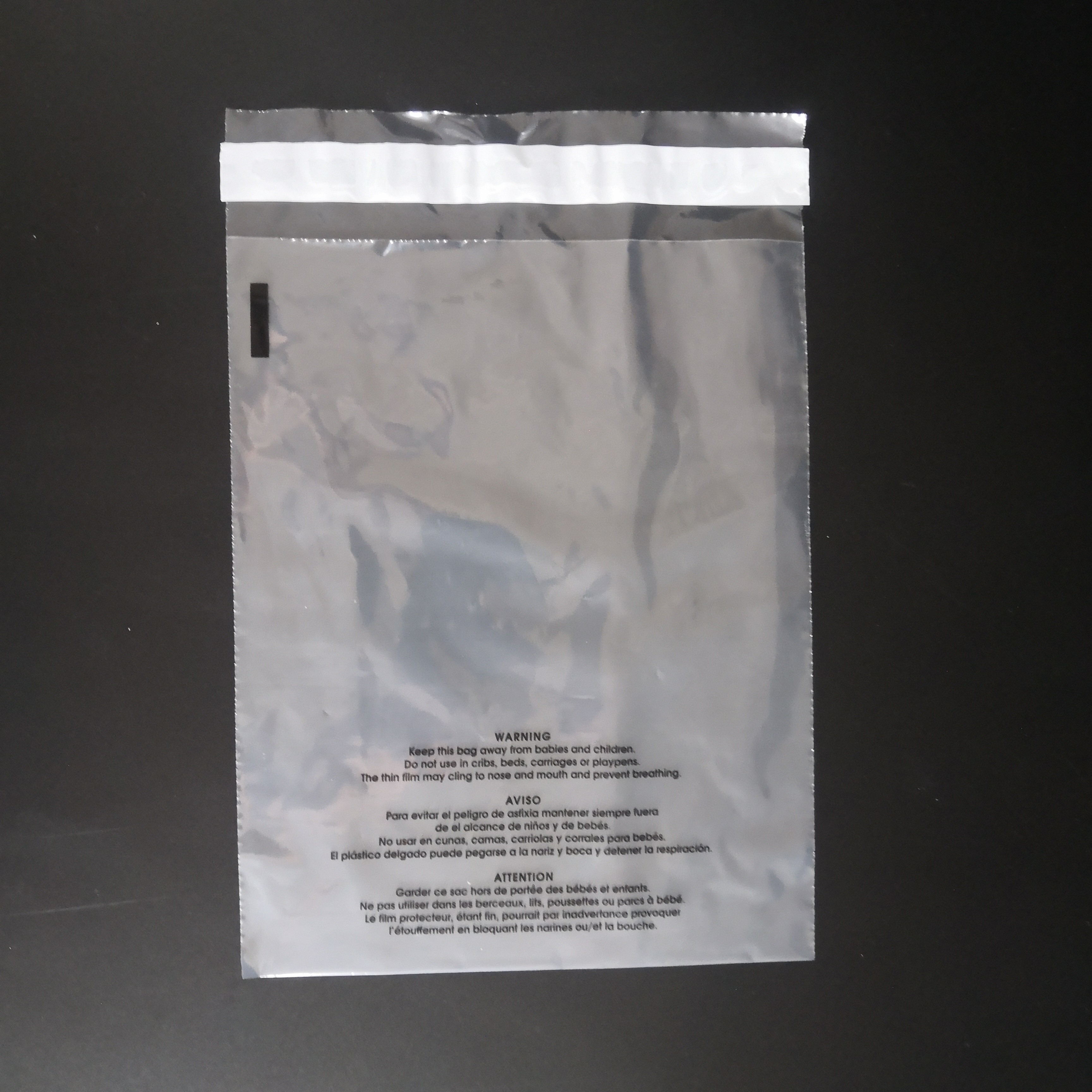 China Recyclable LDPE OPP Peel And Seal Plastic Bag With Adhesive Seal CMYK Printing factory