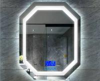 China Rectangle / Arch / Oval Fog Free Bathroom Mirror 4mm Silver Coated Glass factory