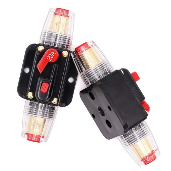 Quality Resettable 20 Amp Automotive Circuit Breakers 12V 24V 20A Inline Car Overload Protection for sale