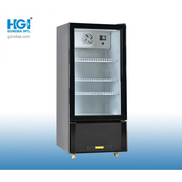 Quality HGI Single Door Upright Showcase Cooler Commercial Upright Display Fridge 126 Liter for sale