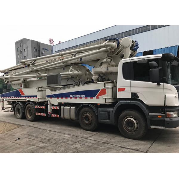 Quality 50Meter 309KW Cement Truck With Pump , Scania Concrete Truck Second Hand Diesel Engine for sale