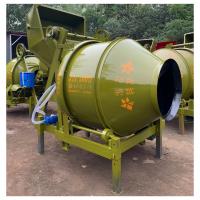 China Fast Speed Concrete Drum Mixer Max Productivity 25m3/h Diesel Engine Cement Mixing Machine With Agitator factory