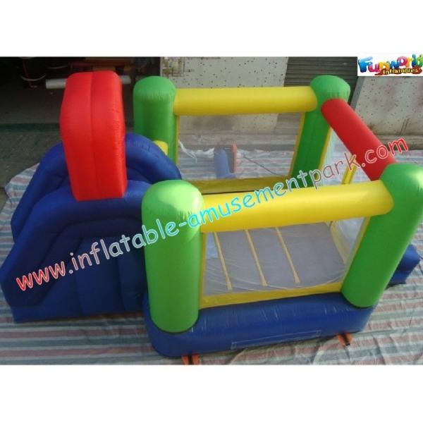 Quality Customized Mini Nylon Inflatable Bounce Houses , Bounce Slide House For Kids for sale
